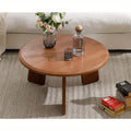 1Pc Classic Round Coffee Table, Cute Wooden Round End Table, Suitable for Living Room, Home Decoration, Balcony, 16 Inches