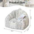 LAMERGE Large Beanbag Chairs, Beanbag Sofas For Adults, Oversized Armchairs With Memory Foam, Machine Washable Comfortable Sofa Chairs, Play, Read, Relax, Tiger Stripes, Oversized Home Furnishings
