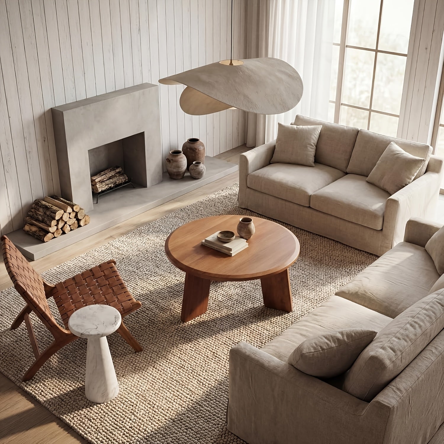 1Pc Classic Round Coffee Table, Cute Wooden Round End Table, Suitable for Living Room, Home Decoration, Balcony, 16 Inches