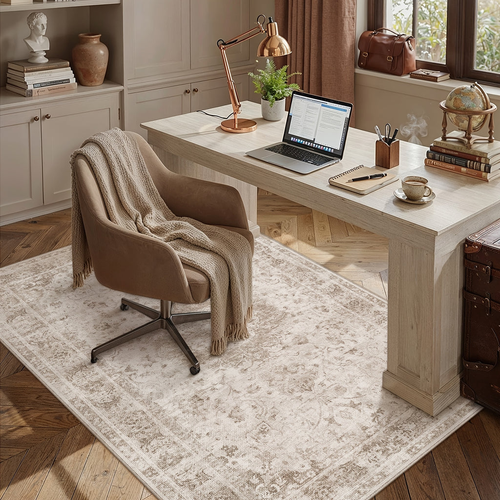 Soft Faux Cashmere Persian Pattern Rug | Non-slip, Machine Washable, Soft And Non-shedding, High-quality, Available In Multiple Sizes, Home Decor | Area Rugs\u002Fcarpet\u002Fmat